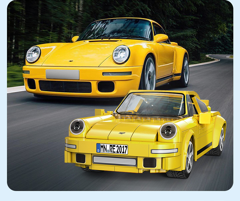 Cada C51079 Yellow Bird Sportwagen-Bausteine-Spielzeugset