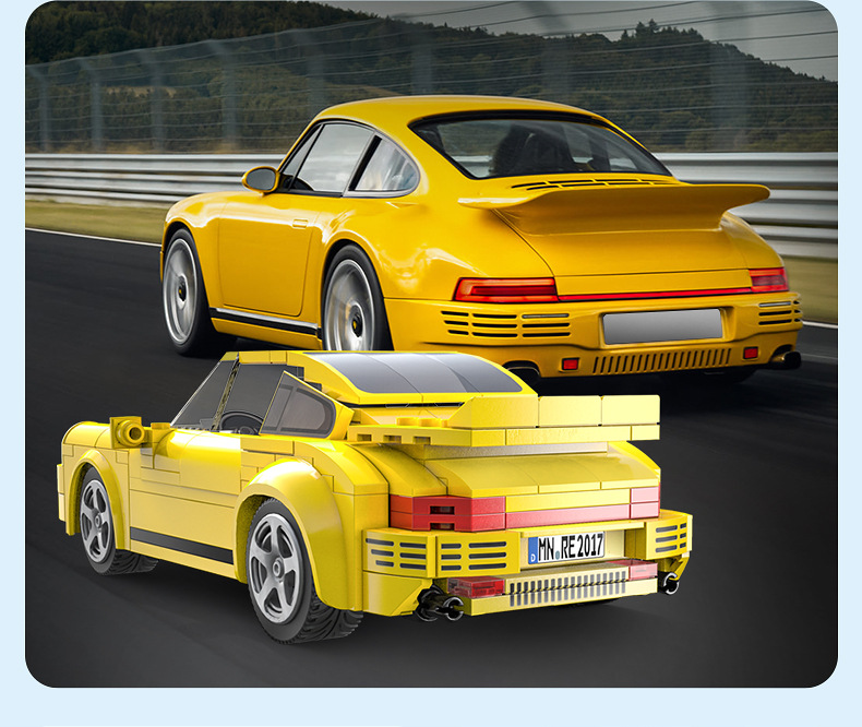 Cada C51079 Yellow Bird Sportwagen-Bausteine-Spielzeugset