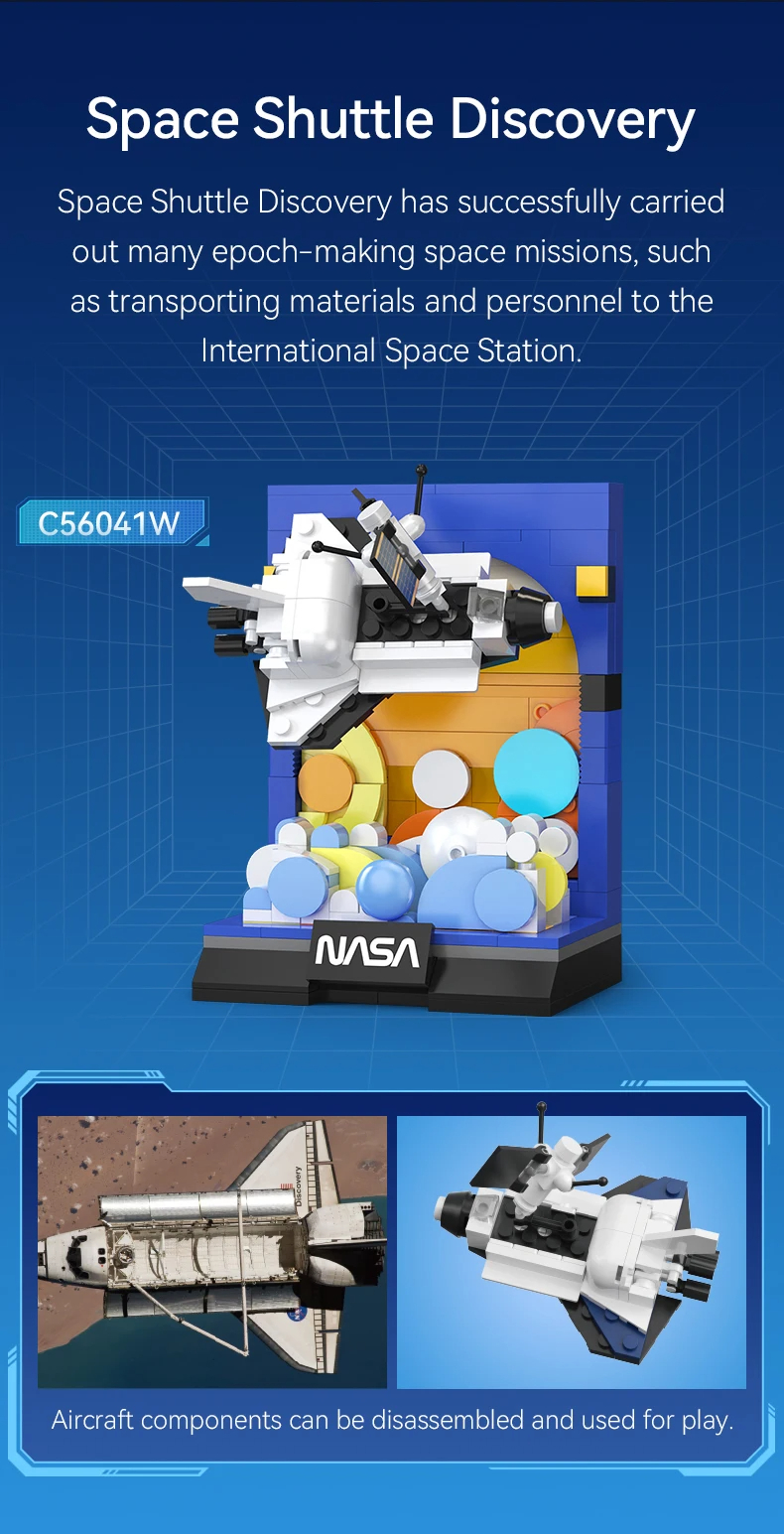 Cada C56041 NASA Space Shuttle Building Blocks Toy Set