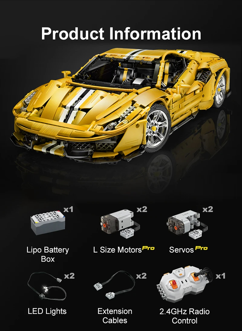 CADA C61057 Master: Ferrari 488 Bausteine-Spielzeugset