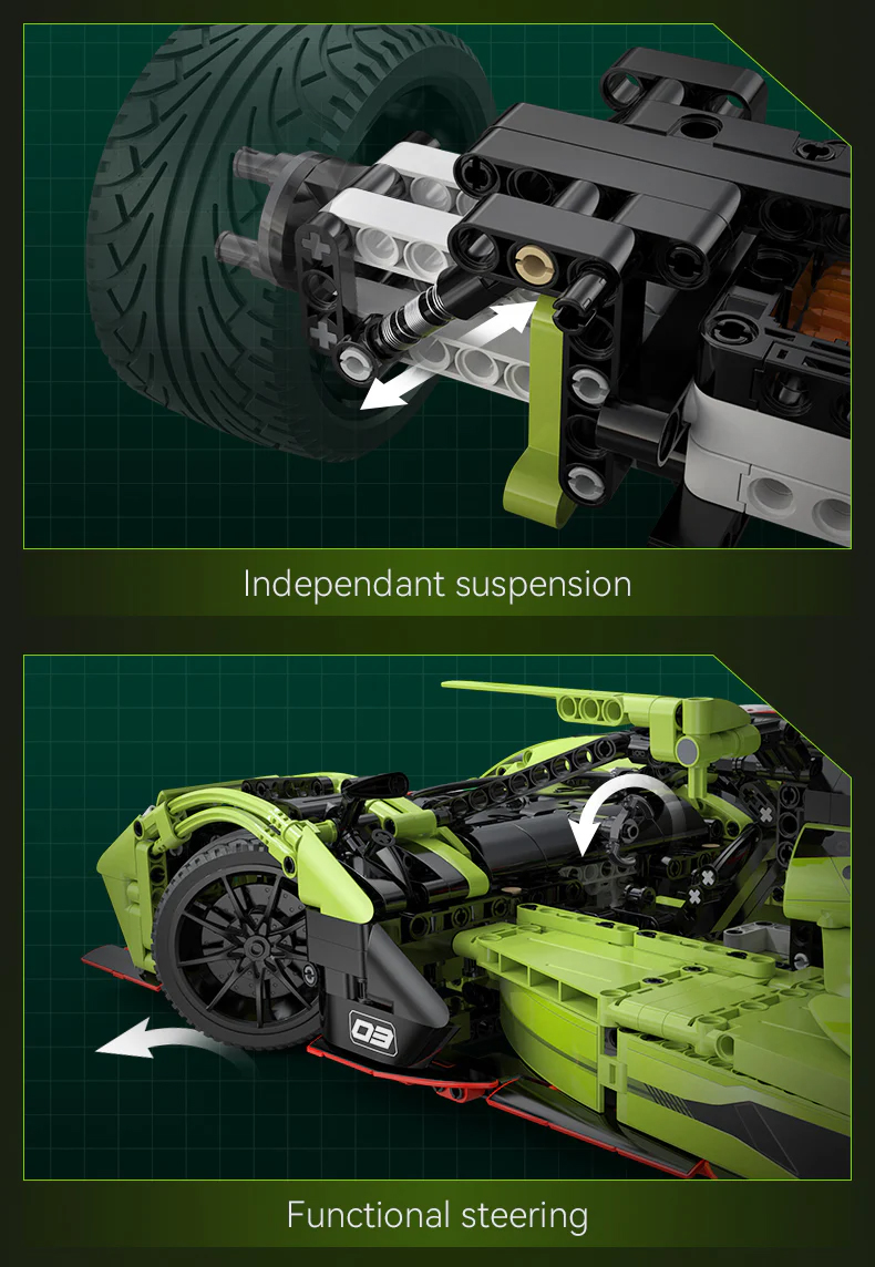 Juego de bloques de construcción CaDA C63009 Phantom Wing Supercar