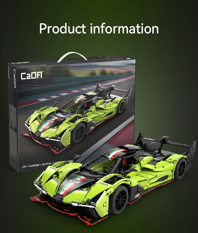 Juego de bloques de construcción CaDA C63009 Phantom Wing Supercar