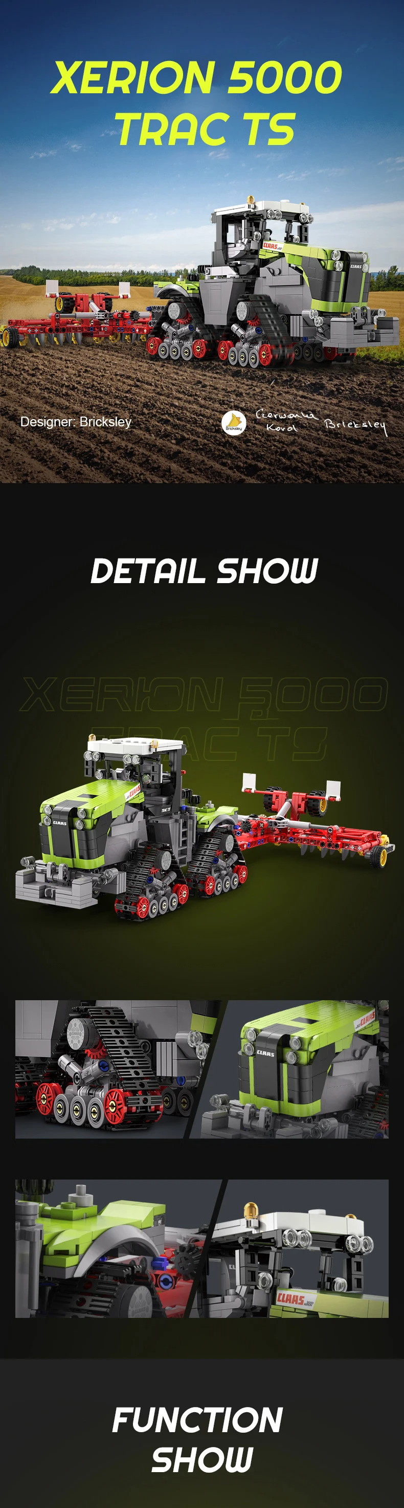 CADA C65012 Xerion 5000 Trac TS Bausteine Spielzeugset