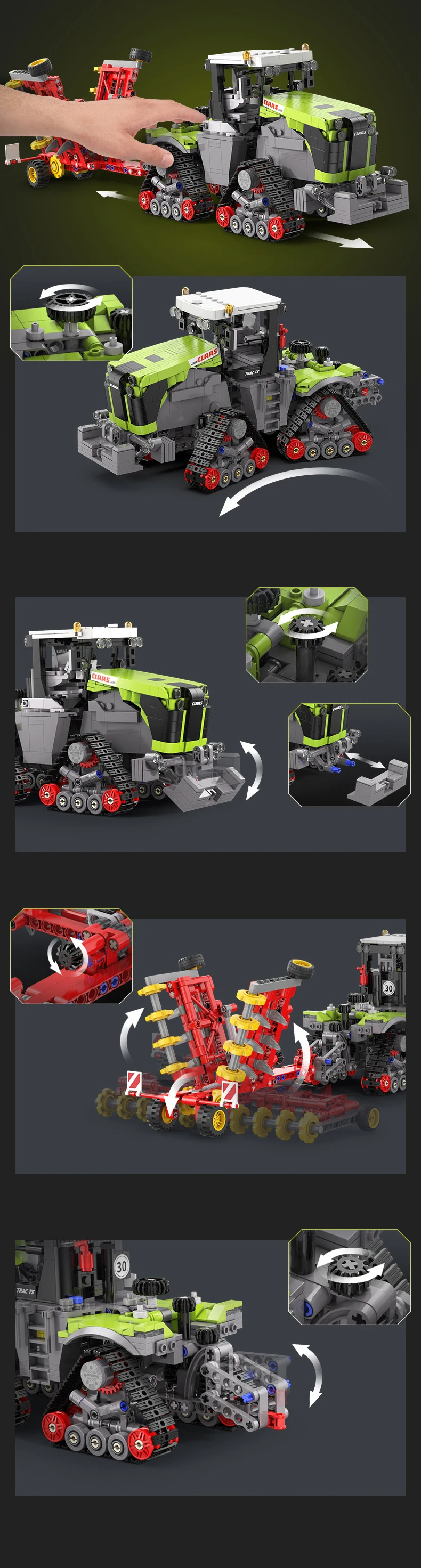 CADA C65012 Xerion 5000 Trac TS Bausteine Spielzeugset