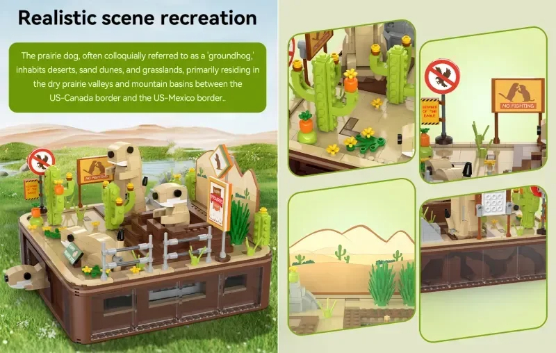 Ensemble de jouets de construction de paysage dynamique CADA C71008 Groundhog