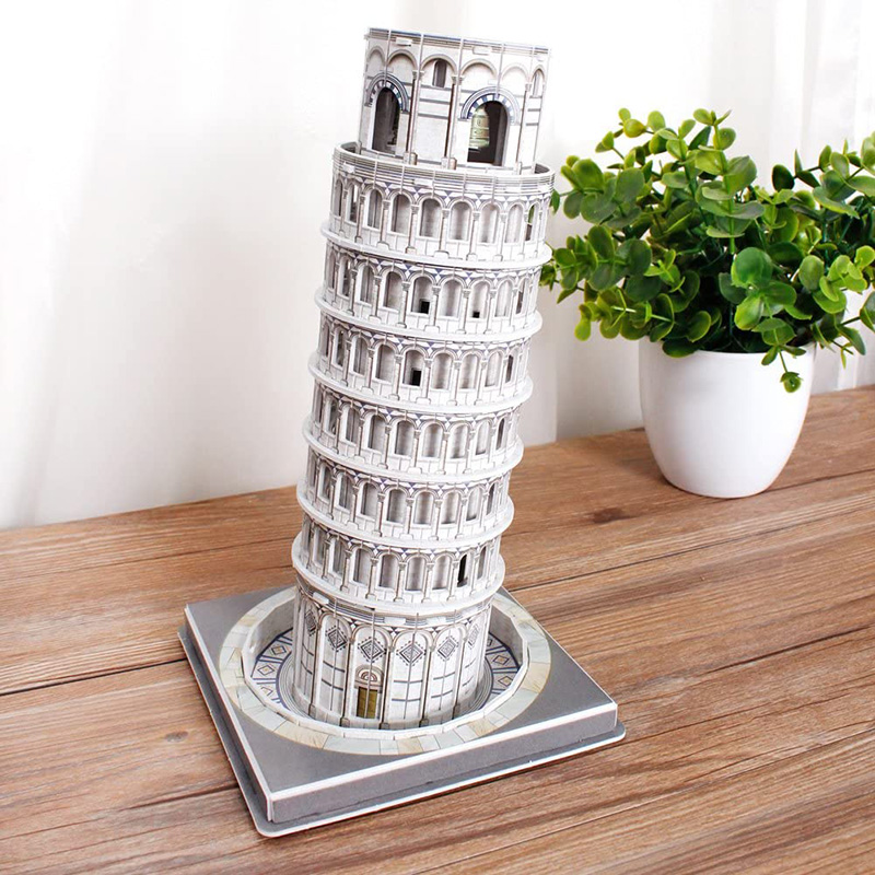 Cubicfun 3D Puzzle Leaning Tower of Pisa C241h Model Building Kits
