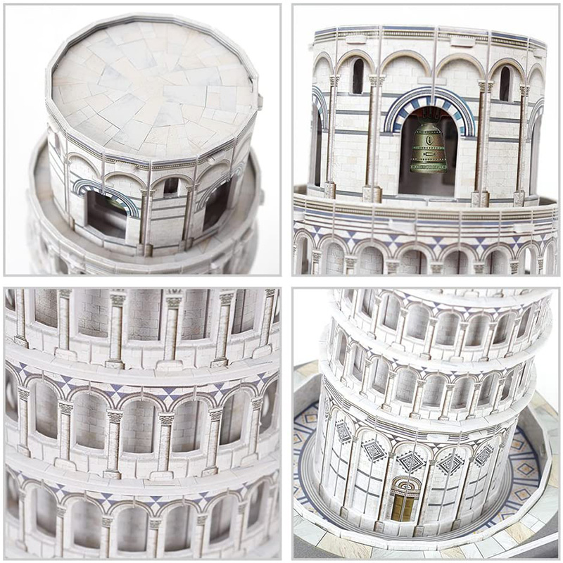 Cubicfun 3D Puzzle Leaning Tower of Pisa C241h Model Building Kits