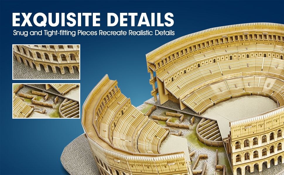 Cubicfun 3D Puzzle Rome Colosseum DS0976h Model Building Kits