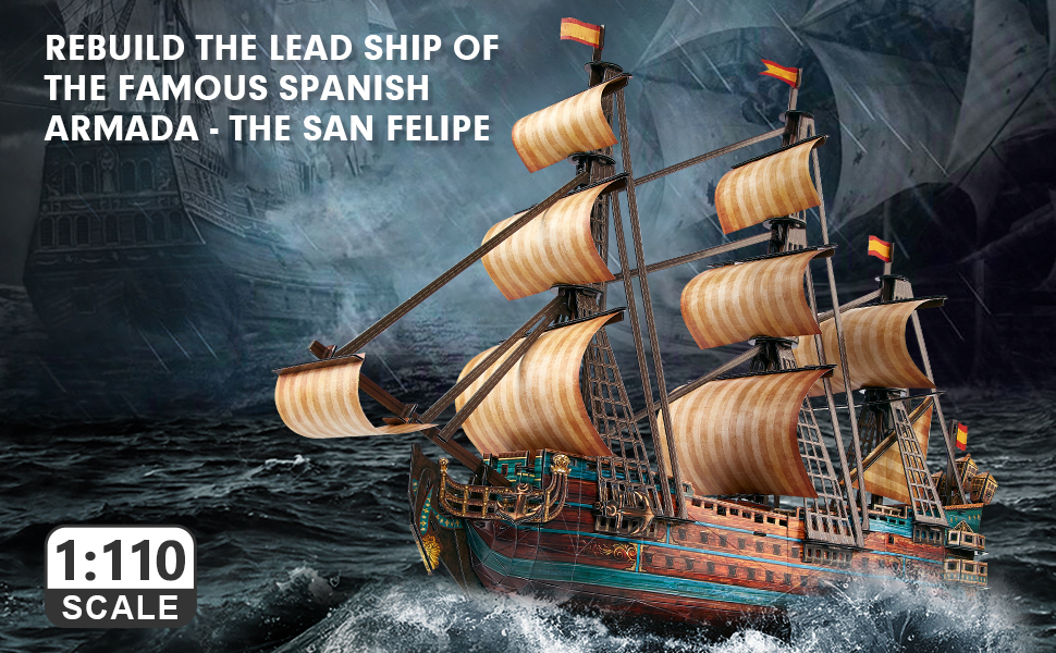 Cubicfun 3D Puzzle The San Felipe Model Ship T4017h Model Building Kits