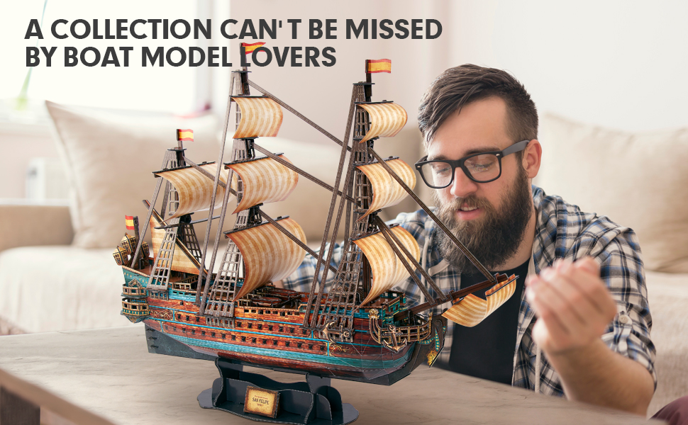 Cubicfun 3D Puzzle The San Felipe Model Ship T4017h Model Building Kits