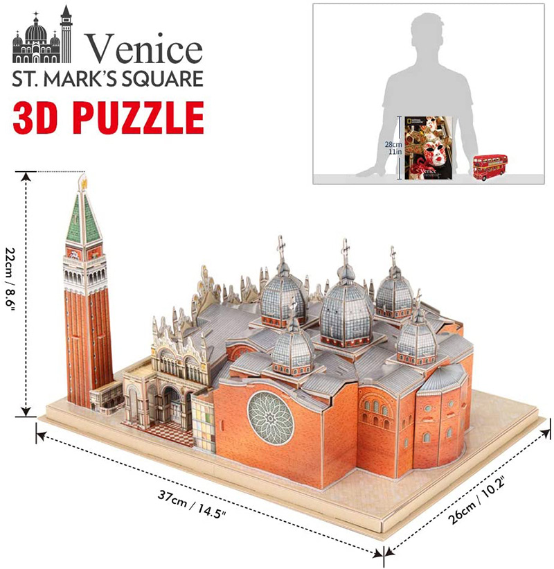 Cubicfun 3D Puzzle Venice St Marks Sqquare DS0980h Model Building Kits