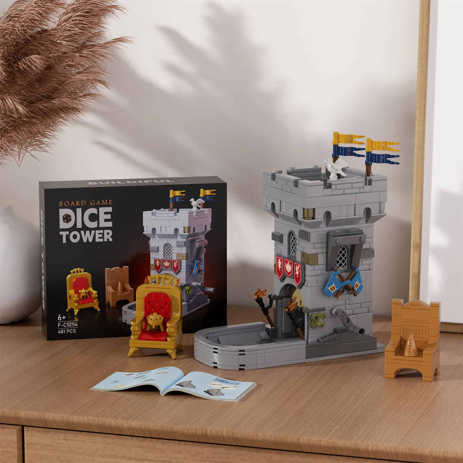 Juego de bloques de construcción de torres de dados de Dungeons & Dragons personalizado