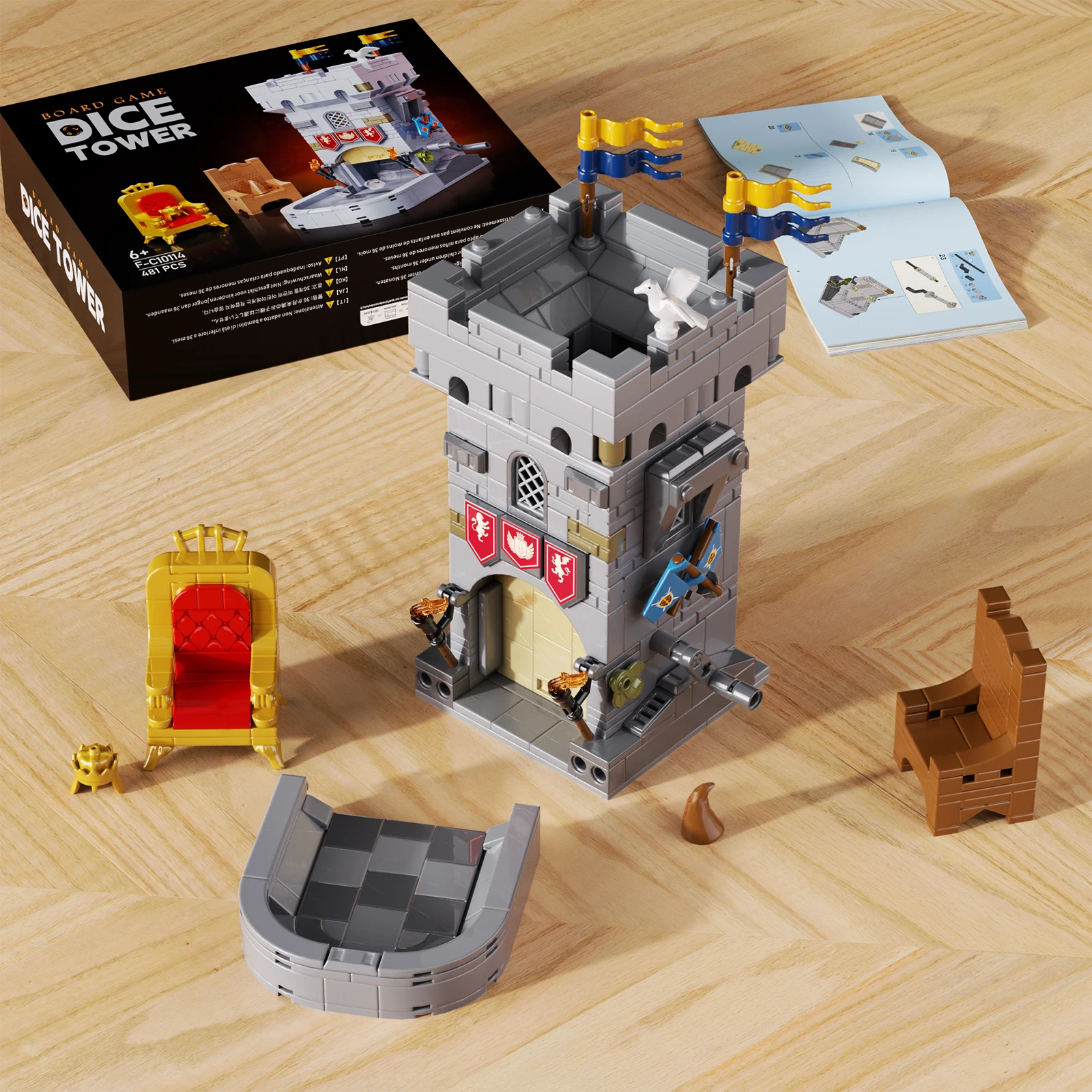 Juego de bloques de construcción de torres de dados de Dungeons & Dragons personalizado