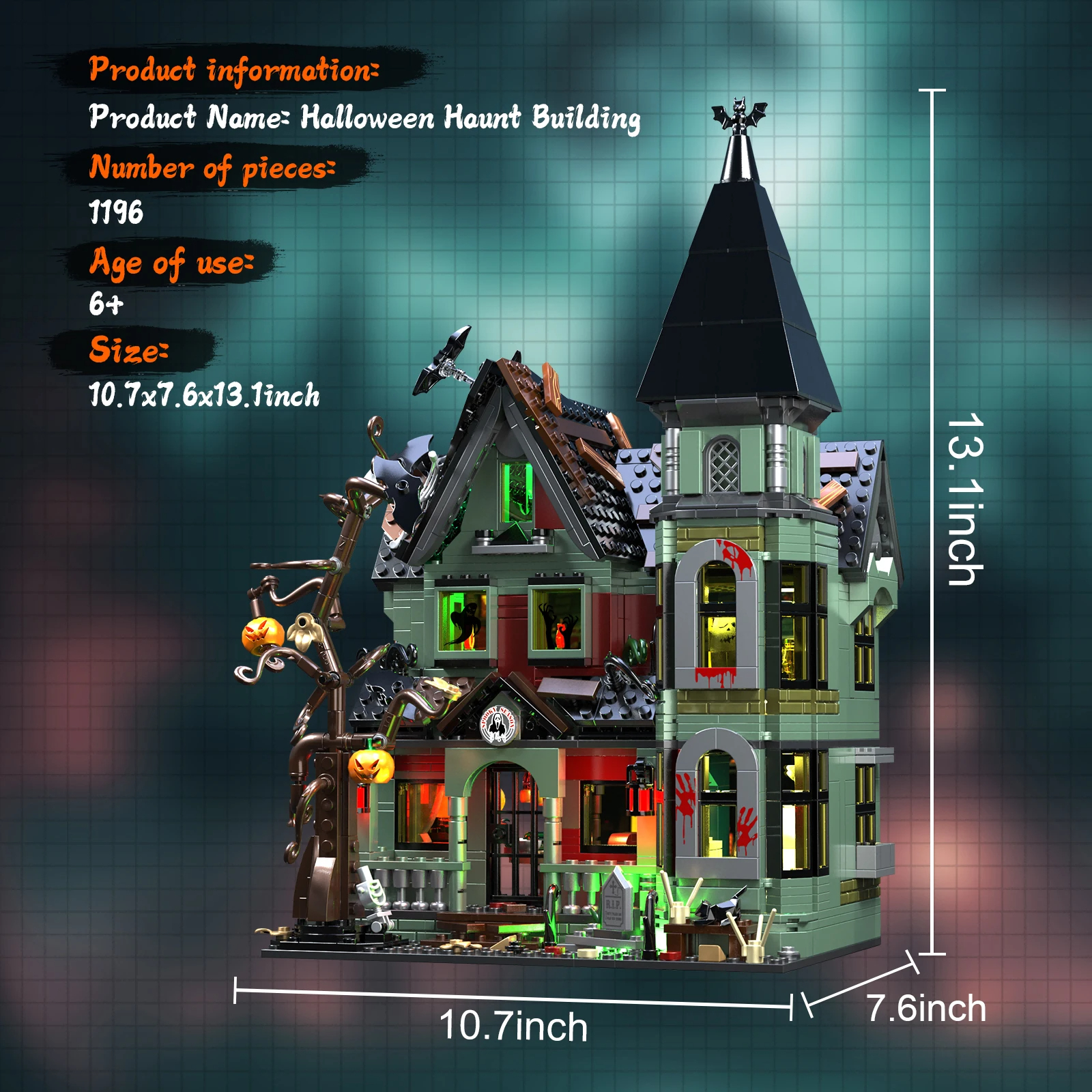 Custom Haunted House Building Blocks Toy Set