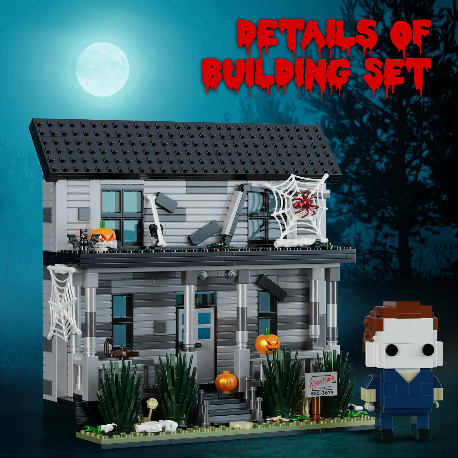 Custom Michael Myers House Building Blocks Toy Set