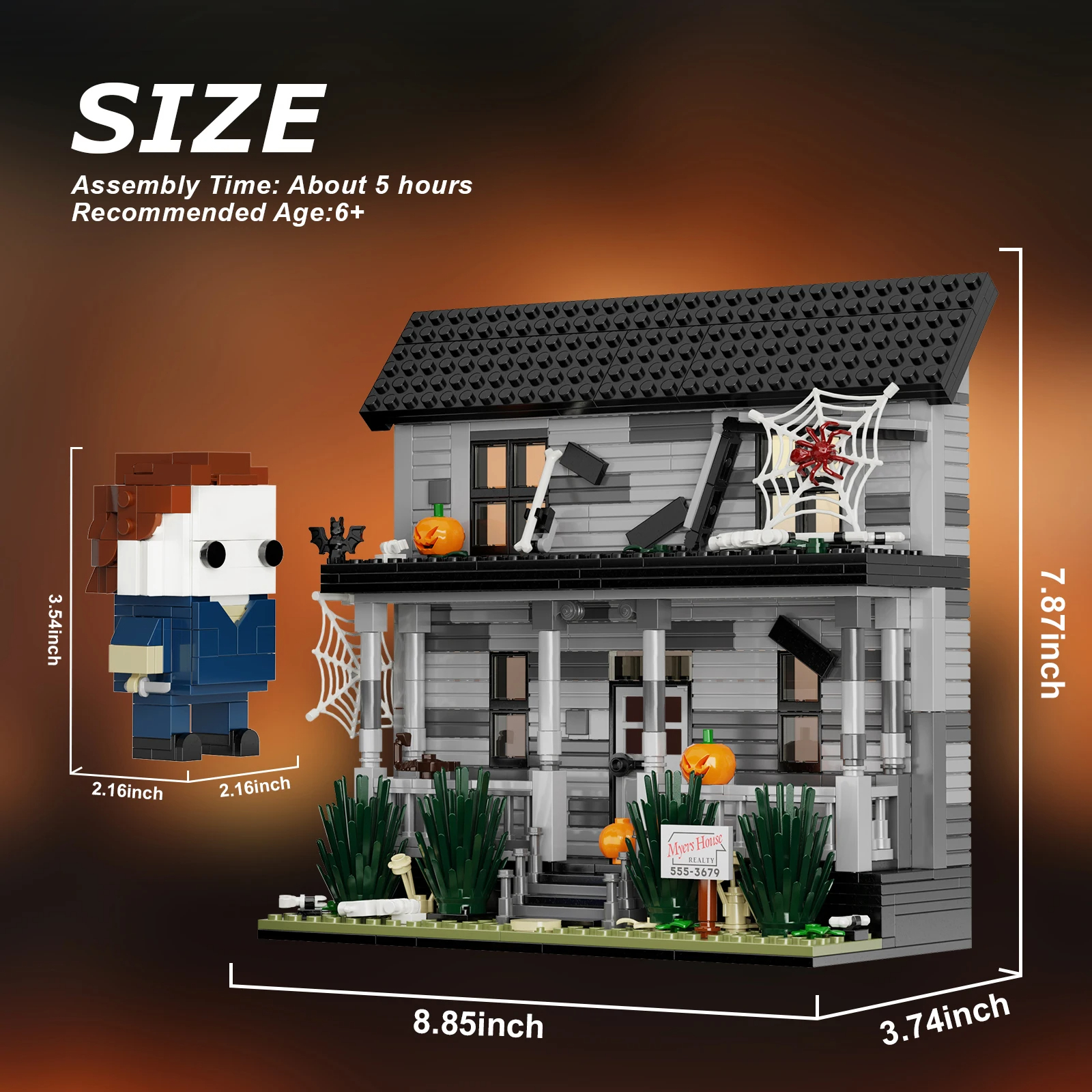 Custom Michael Myers House Building Blocks Toy Set