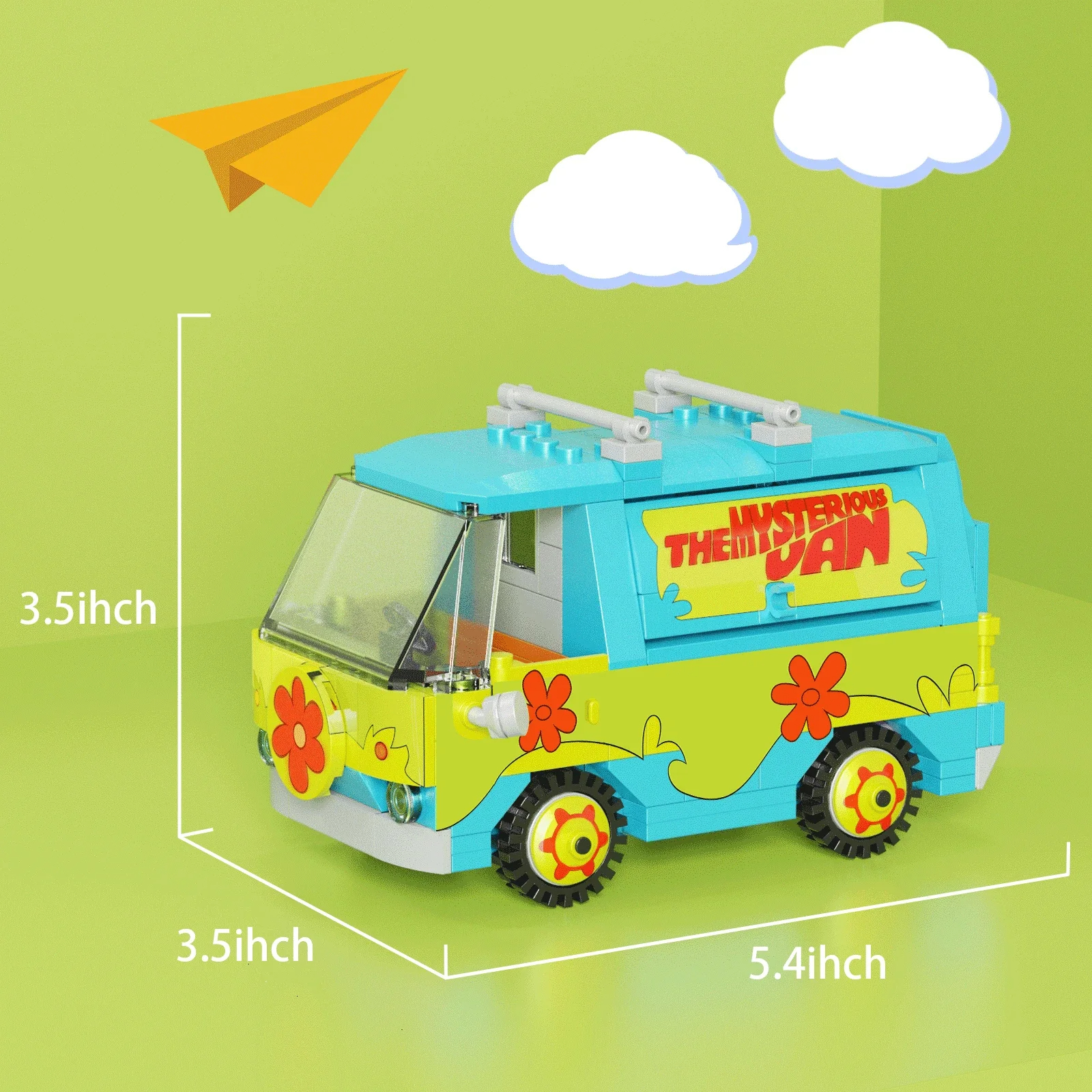 Benutzerdefiniertes Scooby-Doo Spielzeugauto-Baustein-Spielzeugset