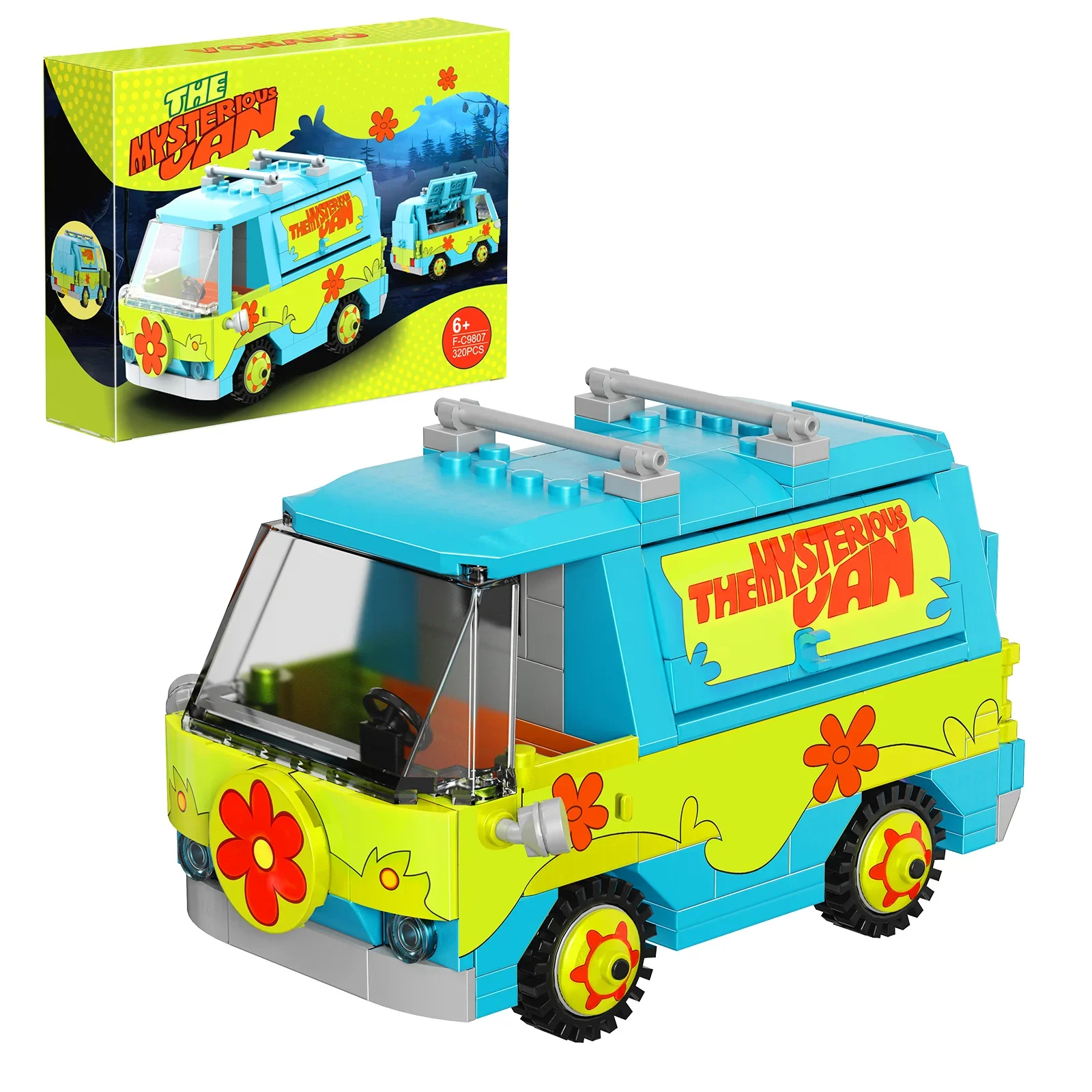 Benutzerdefiniertes Scooby-Doo Spielzeugauto-Baustein-Spielzeugset