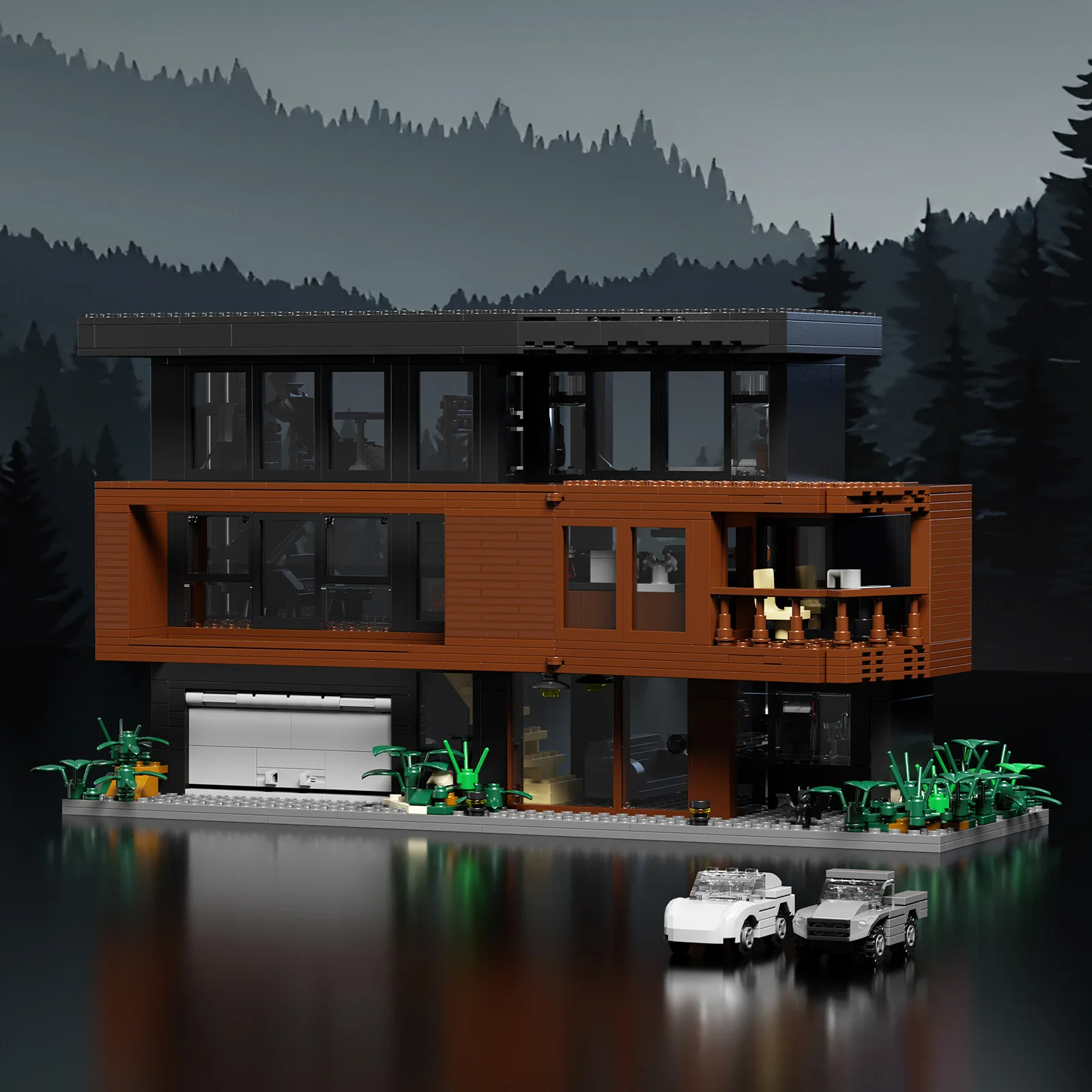 Custom Twilight Cullen House Building Blocks Toy Set