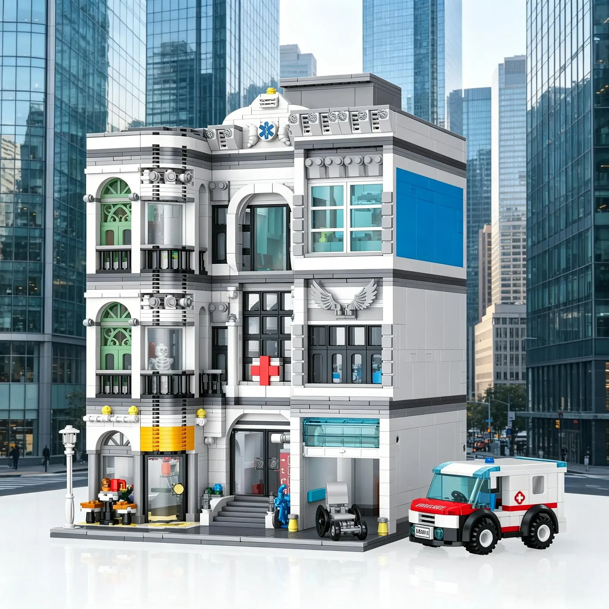 JIE STAR 57024 Hospital Building Blocks Toy Set