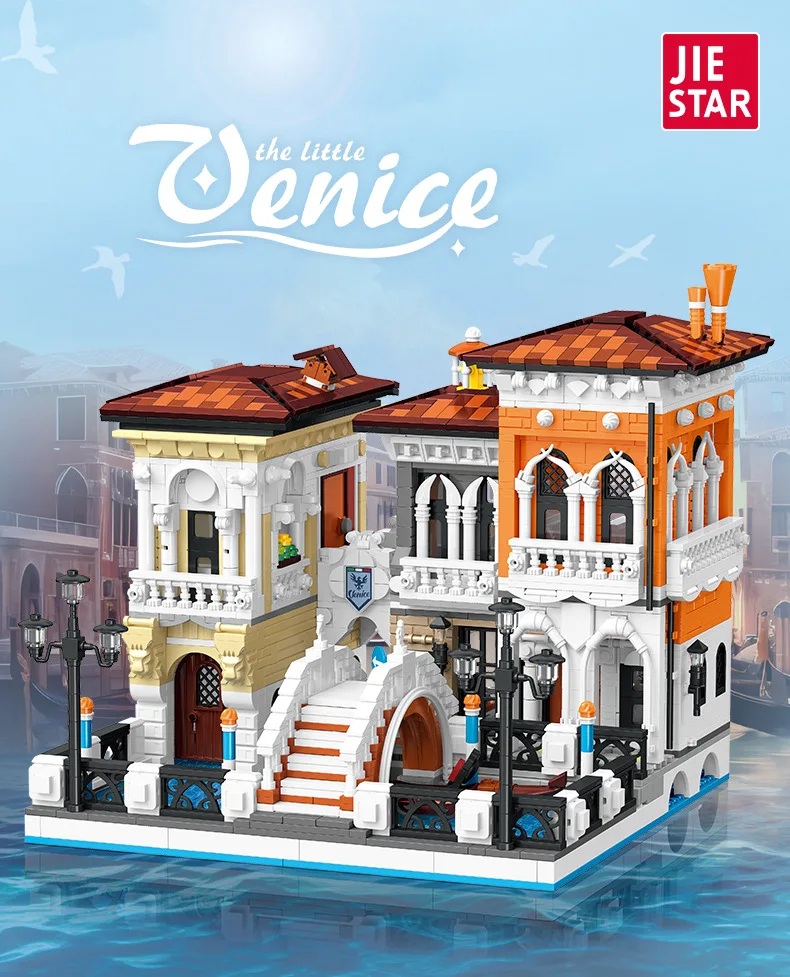 JIE STAR 57025 Little Venice Building Blocks Toy Set