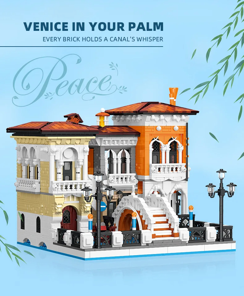 JIE STAR 57025 Little Venice Building Blocks Toy Set