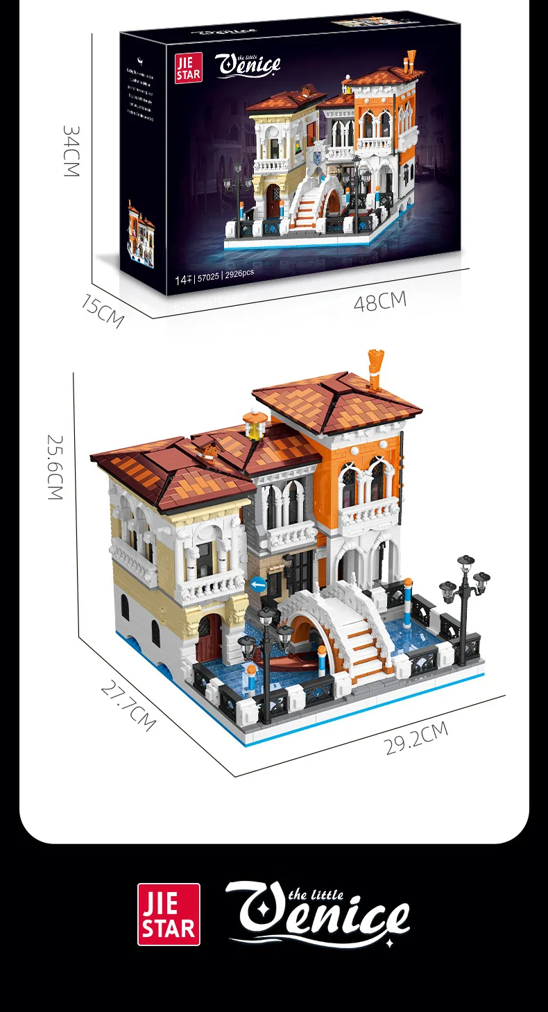 JIE STAR 57025 Little Venice Building Blocks Toy Set