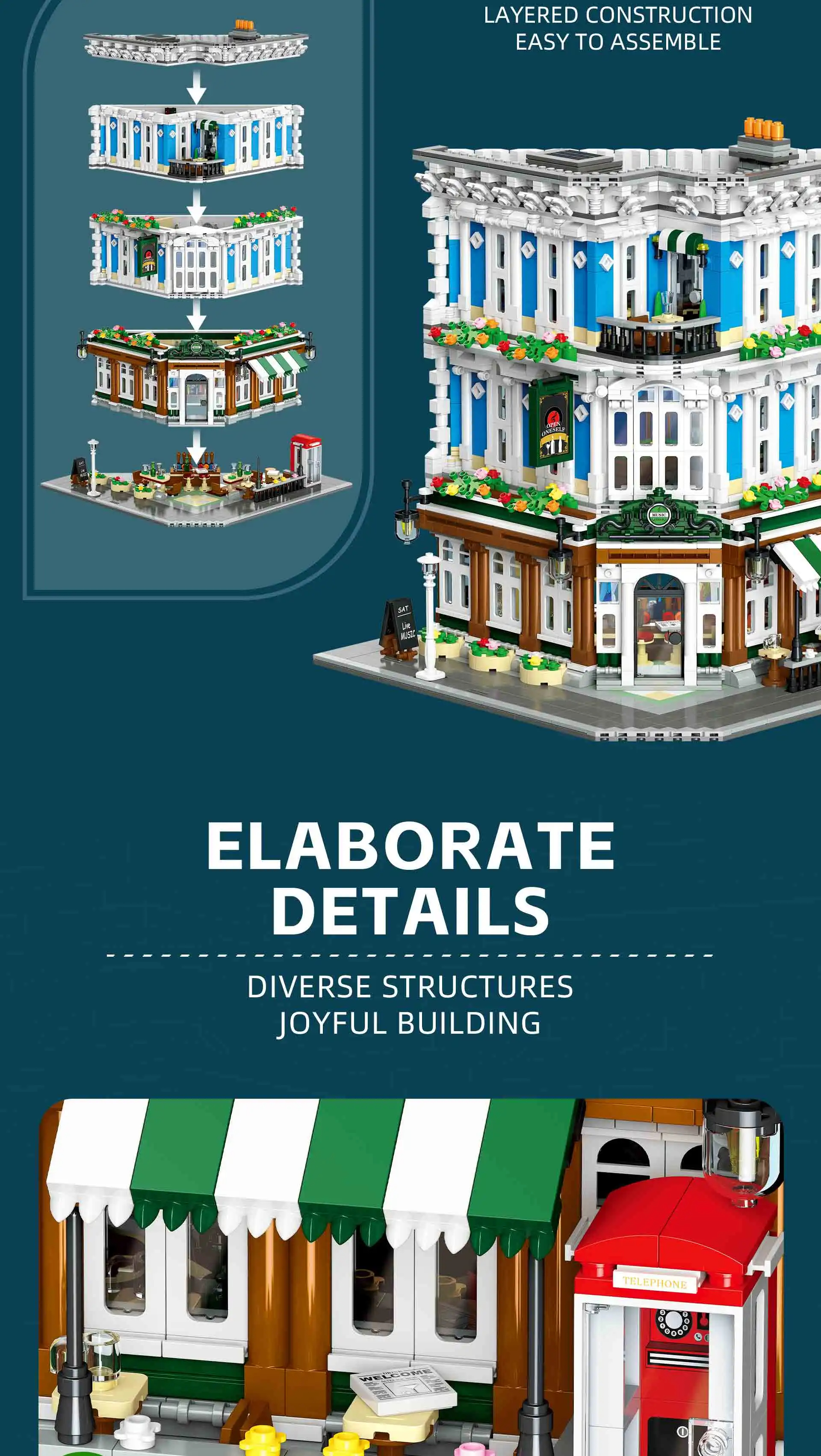 JIE STAR 57029 Music Club Building Blocks Toy Set