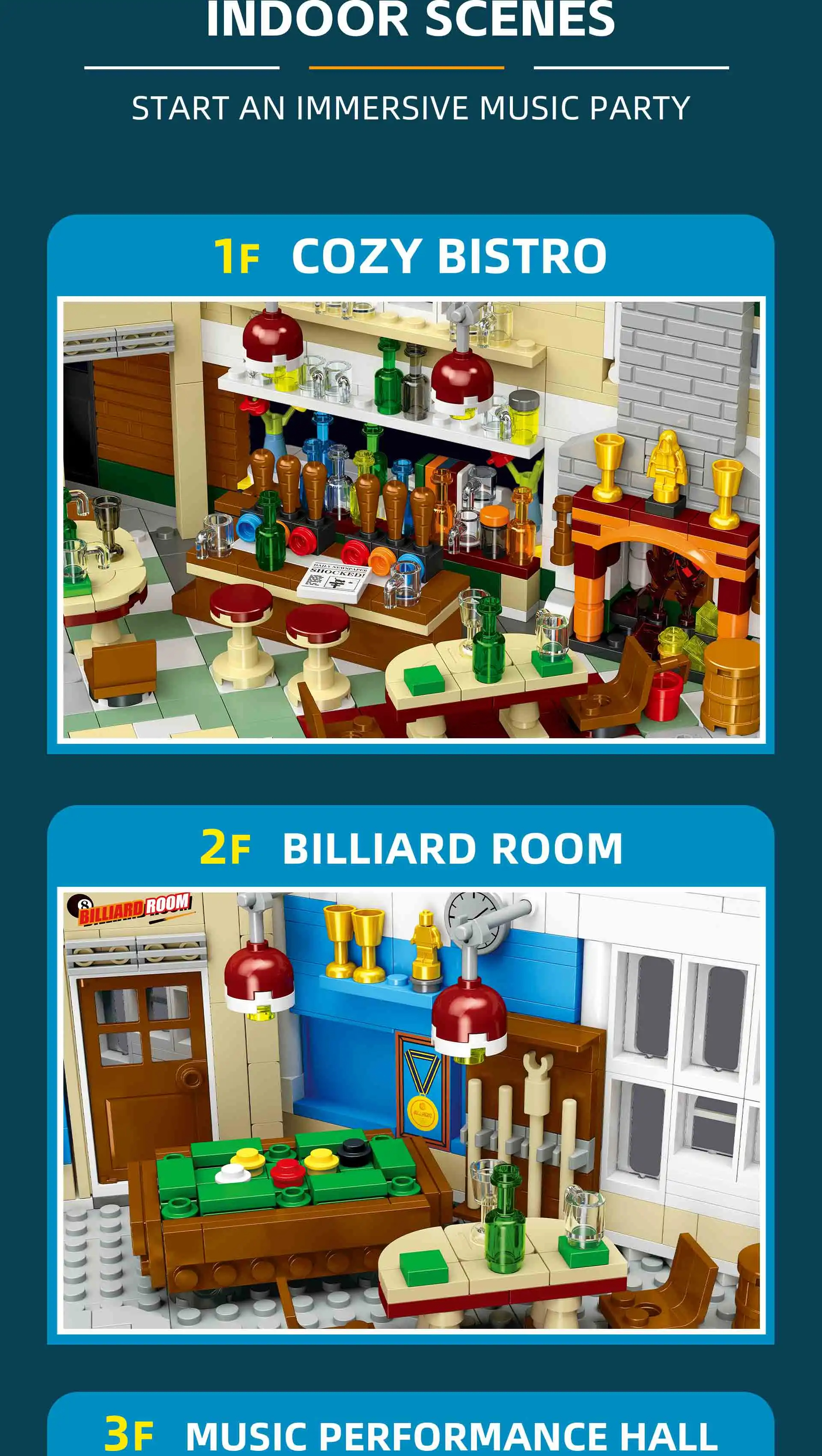 JIE STAR 57029 Music Club Building Blocks Toy Set