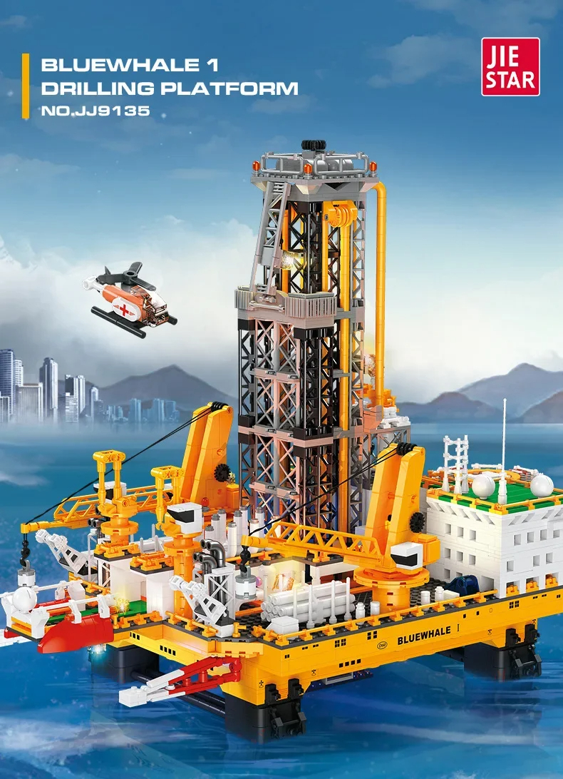 JIESTAR JJ9135 Offshore Oil Platform Building Blocks Toy Set