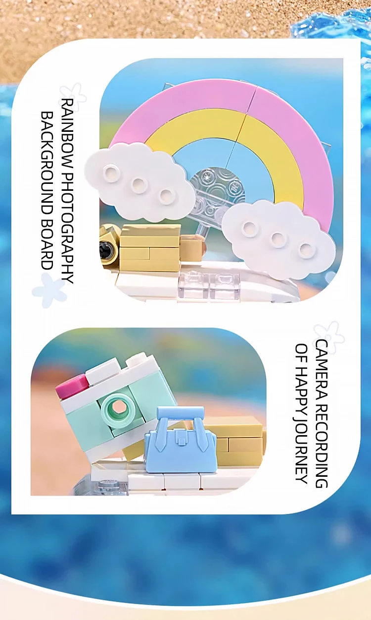 Keeppley K20832 Sanrio Family Float Parade: A Leisurely Journey, Cinnamoroll Potted Plants Building Blocks Toy Set