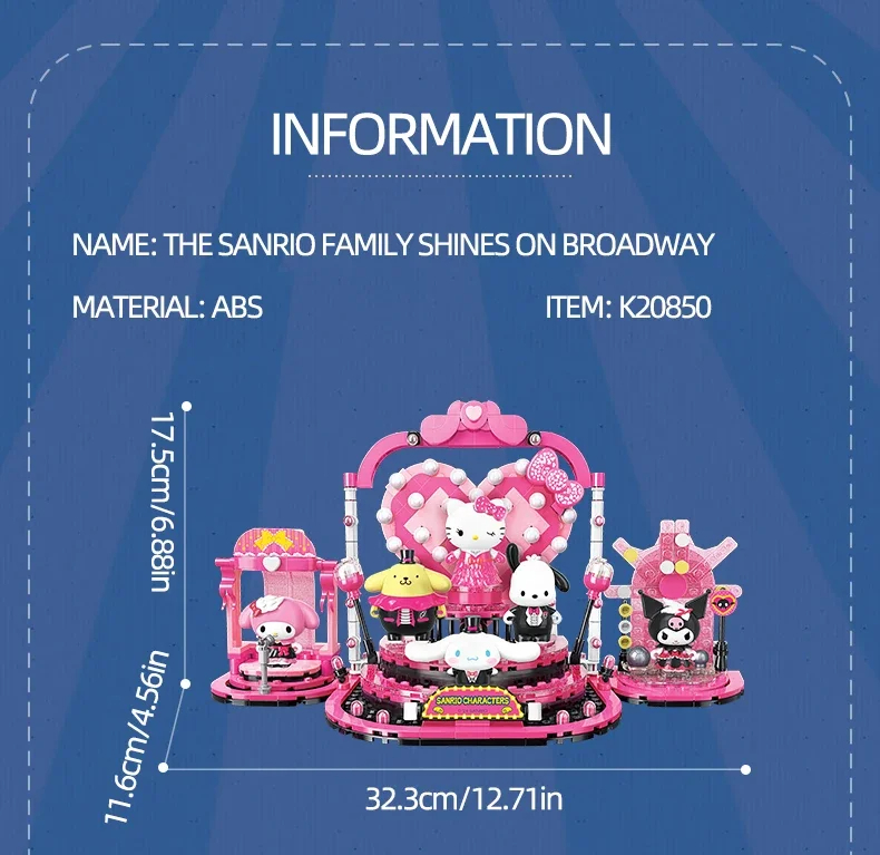 Keeppley K20850 Hello Kitty 50th Anniversary Building Blocks Toy Set