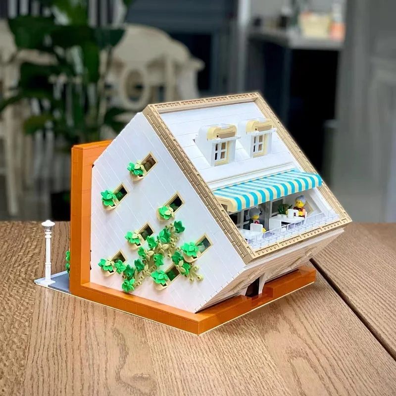 Juego de bloques de construcción de cafetería invertida MORK 10209