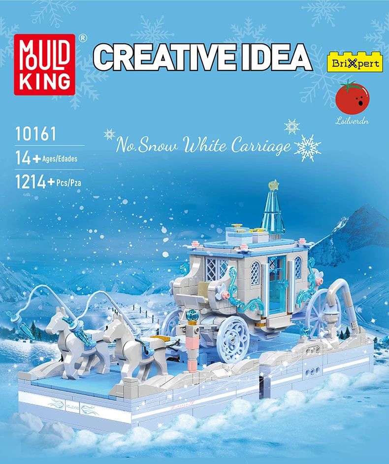 Juego de bloques de construcción Mould King 10161 Snow White CarriageE