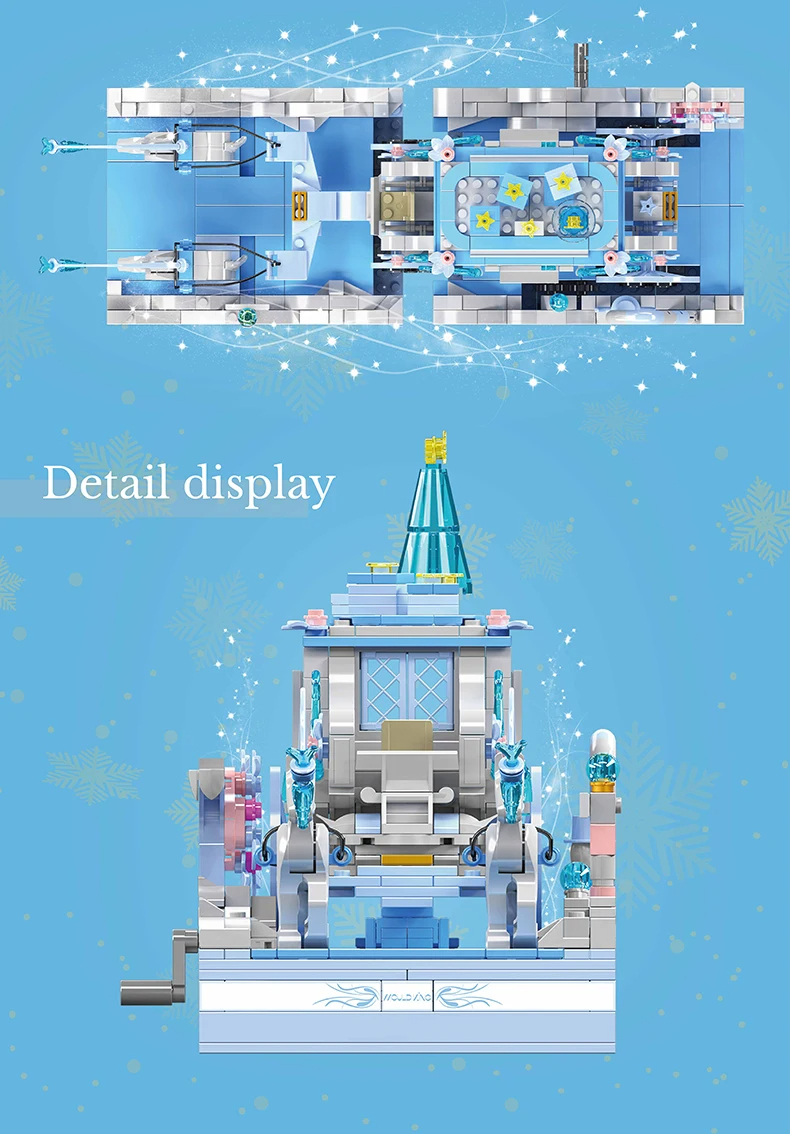 Juego de bloques de construcción Mould King 10161 Snow White CarriageE