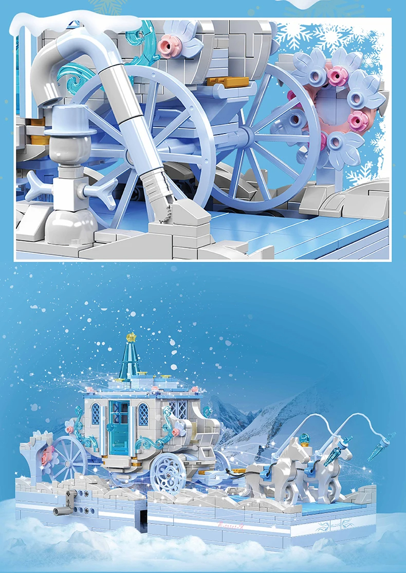 Juego de bloques de construcción Mould King 10161 Snow White CarriageE