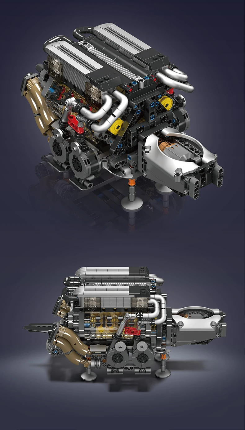 MouldKing 10131 BGT Supercar W16 Motor Bausteine Spielzeugset