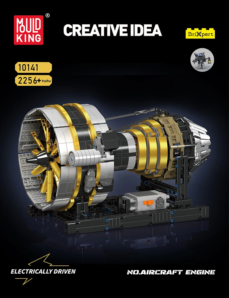 MouldKing 10141 Ensemble de blocs de construction de moteur d'avion