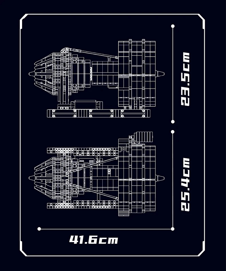 MouldKing 10141 Ensemble de blocs de construction de moteur d'avion