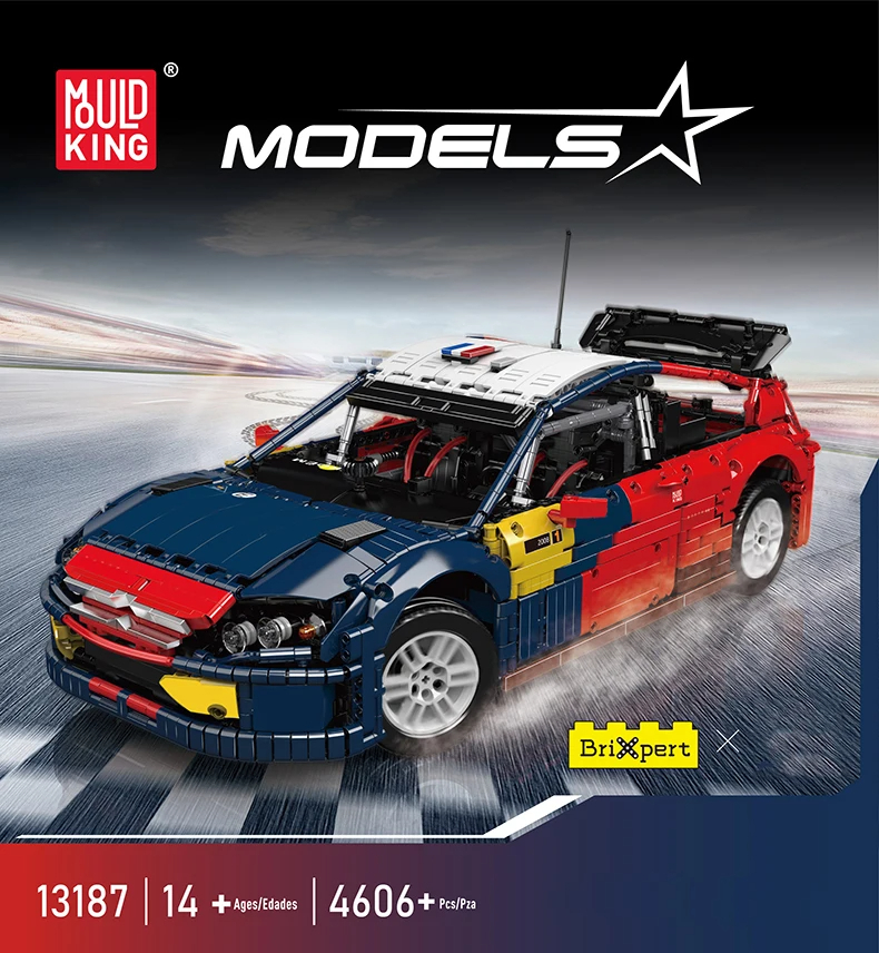 Juego de bloques de construcción de coches de carreras Citroën C4 Mouldking 13187