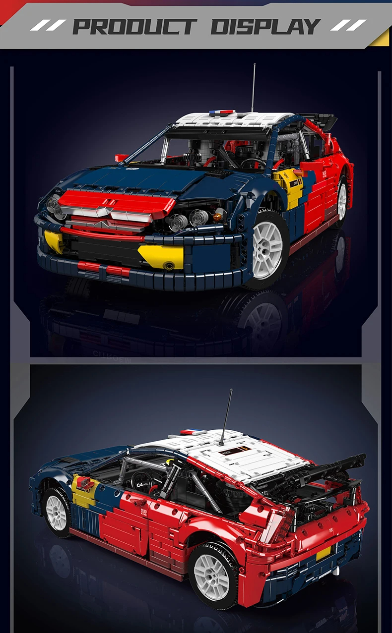 Juego de bloques de construcción de coches de carreras Citroën C4 Mouldking 13187