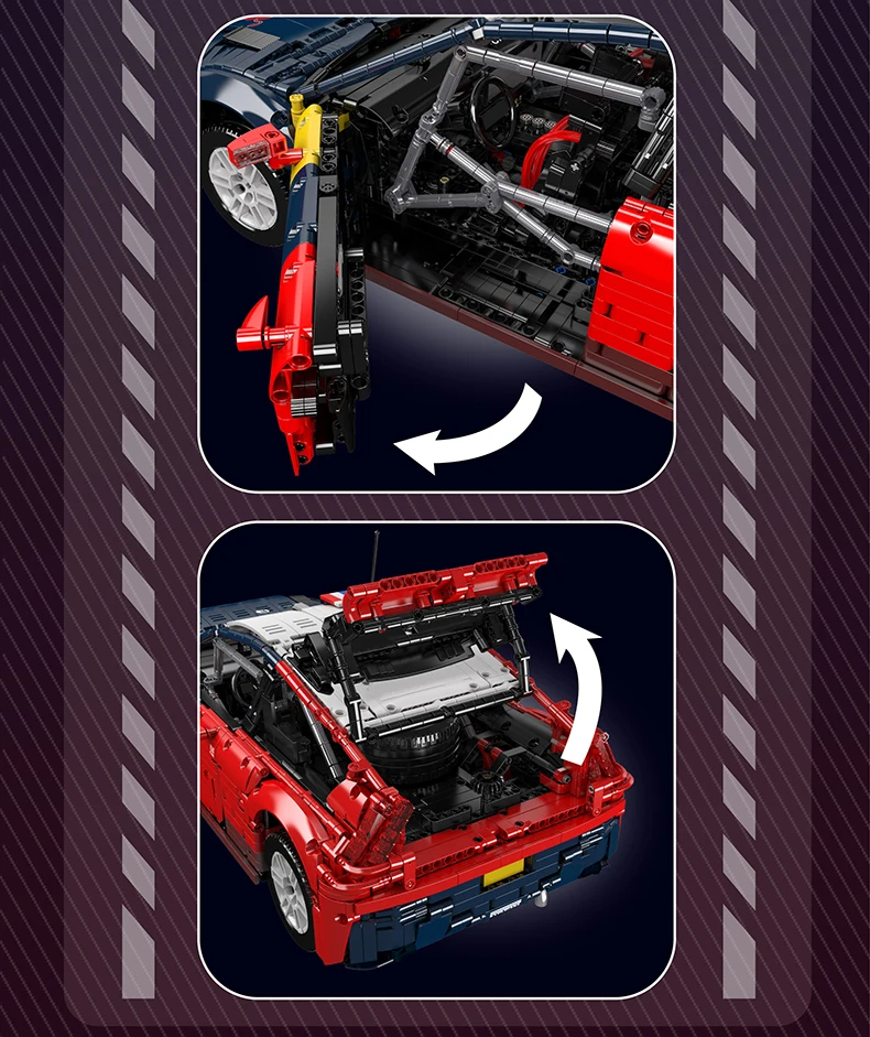 Juego de bloques de construcción de coches de carreras Citroën C4 Mouldking 13187
