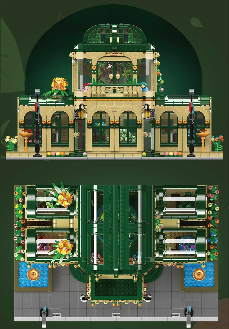 Mouldking 16057 Dome Botanischer Garten Juego de juguetes de bloques de construcción
