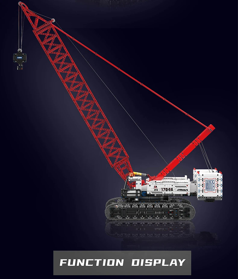 Mouldking 17046 Wacker 16000 Crawler Crane Building Blocks Toy Set
