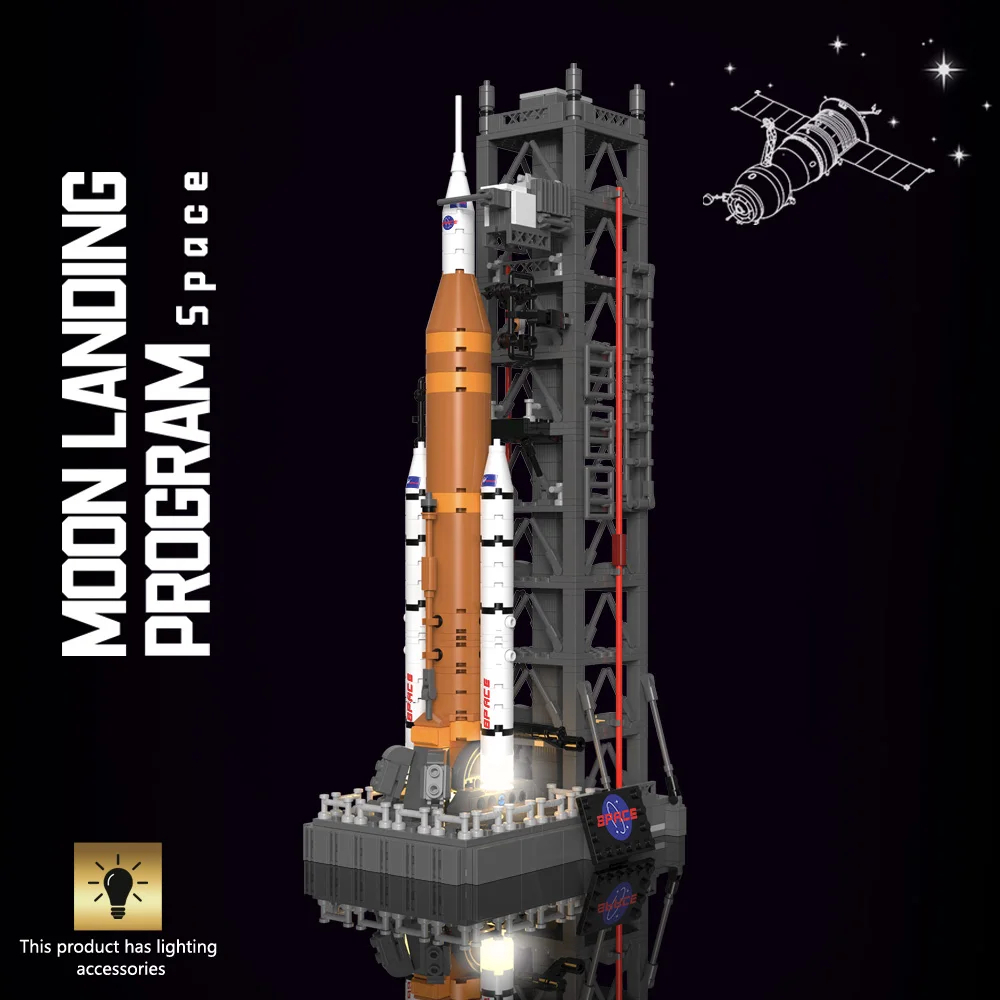 Tec Creators 7007 Moon Landing: Space Launch System Building Blocks Toy Set