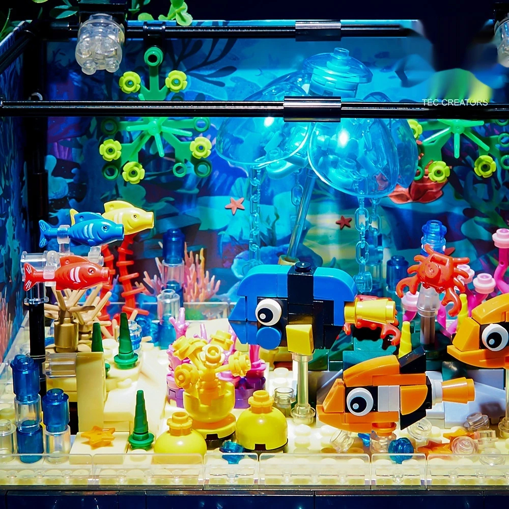 Tec Creators 7020 Ocean Shark Ökologisches Aquarium Bausteine-Spielzeugset