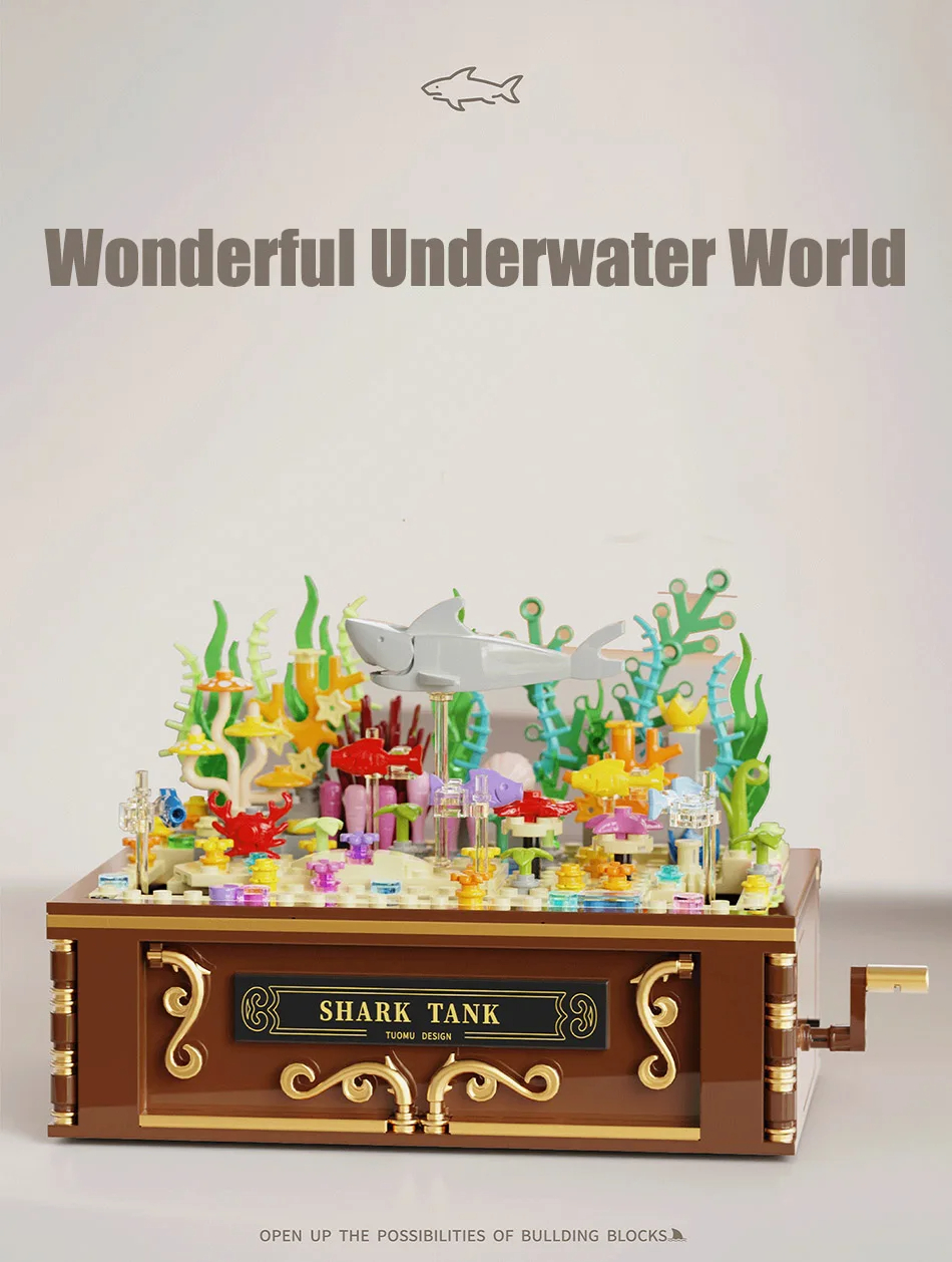 TUOMU T4002 Deep Sea Shark Tank Building Blocks Toy Set
