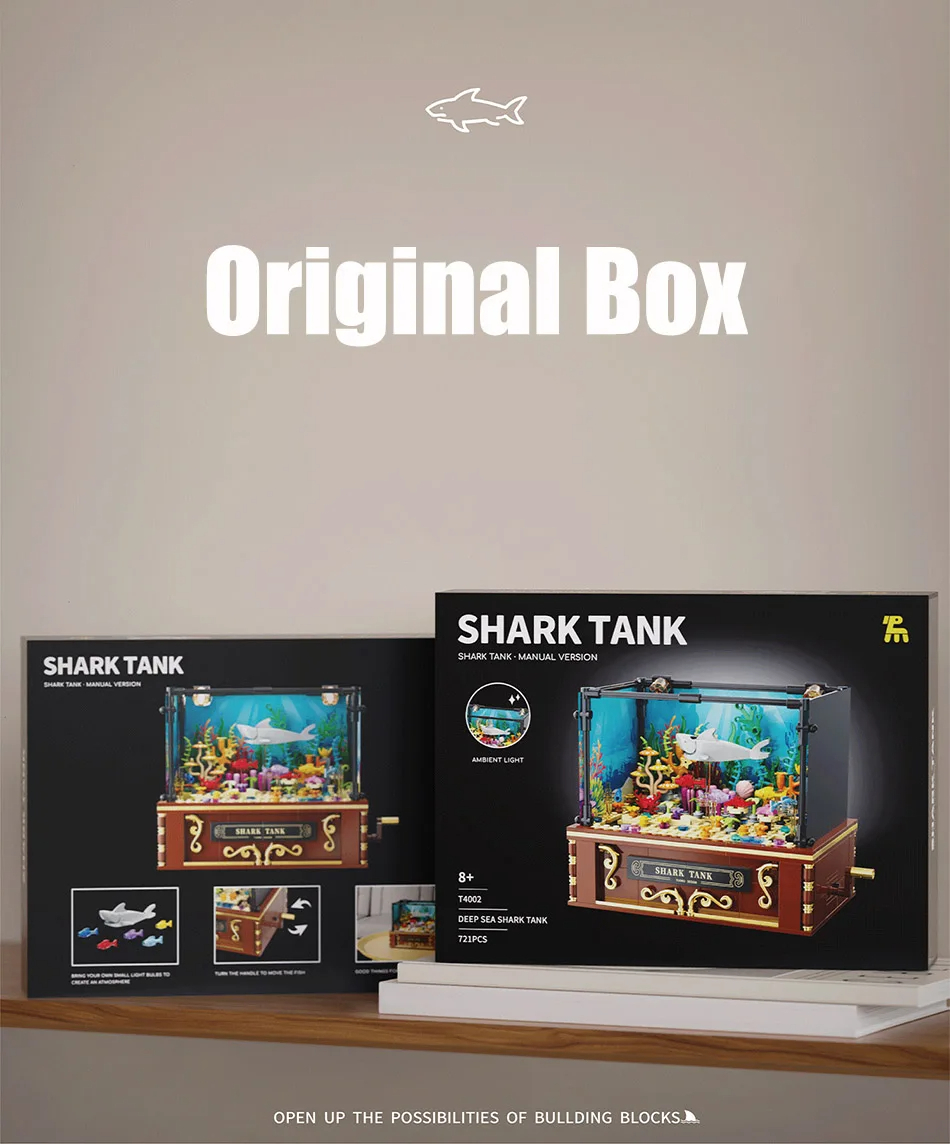 TUOMU T4002 Deep Sea Shark Tank Building Blocks Toy Set